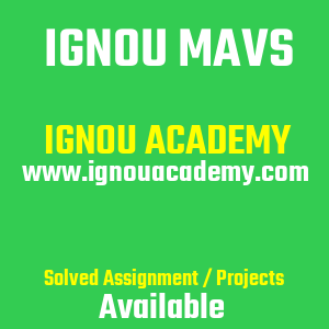 IGNOU MAVS SOLVED ASSIGNMENT 2025 2026